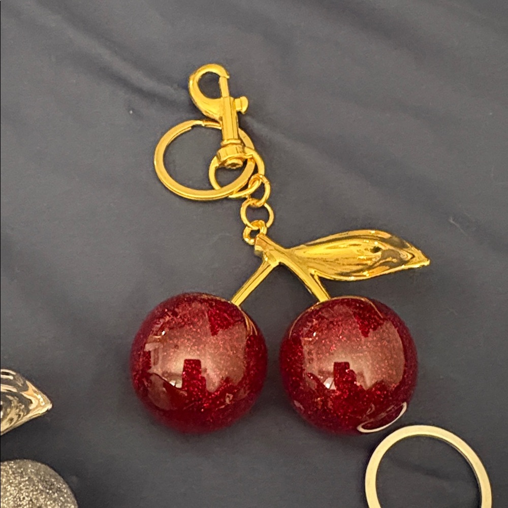 New 1 Pc Cherry Bag Charms Pick Your Color - Picture 5 of 5